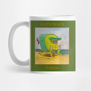 Cute Lifeguard tower in South Beach Miami Florida Mug